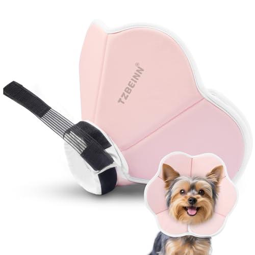 Soft Dog Cone Collar Alternative for Small Dogs(Adult Yorkshire Adult Chihuahua), Adjustable Protective Dog Head Recovery Cone, Elizabethan Comfortable Neck Pillow Cone After Surgery Anti Licking