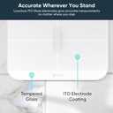 Wyze Smart Scale X - Digital Bathroom Scale for Body Weight, BMI, Body Fat, Muscle Mass, Heart Rate Monitor | ITO Glass & LED Backlight | Batteries Included, 400 lbs (White)