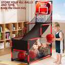 NIPLOOOW Arcade Basketball Game Set for Kids 3-12 Years Old, Kids Basketball Hoop with 4 Balls & Pump, Indoor Outdoor Sports Play Toys, Basketball Games Toys, for Boys Girls Teens