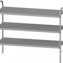 Simple Houseware 3-Tier Shoe Rack Storage Organizer, Grey – Space-Saving Shoe Shelf, Holds 9–16 Pairs, Sturdy Metal Frame, Easy Assembly – Closet, Entryway, Bedroom Shoe Storage Solution