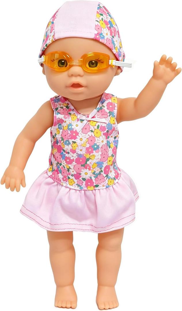 Swimming Baby Toy,2026 New Upgraded Waterproof Swimmer Toy,Electric Water Baby Toy, Backstroke Swimming Toy for Pool (Pink B)