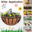 6 Pcs 12 Inch Half Round Replacement Coco Liner Half Circle Coconut Fiber Replacement Coco Liners Hanging Basket for Hanging Basket Wall Baskets Garden Planter Flower Pot
