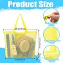 3 Pcs Mesh Beach Bags Portable Mesh Shower Beach Toy Bag With Drawstring Extra Large Tote Hanging Toiletry Bath Organizer for Camping Swimming Gym Travel