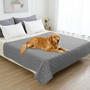 Ameritex Pet Bed Cover Dog Bed Blanket for Sofa and Furniture Waterproof New Pattern Design 82x120 Inch (Pack of 1), Light Grey