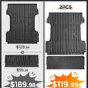 for Ford F250/F350/F450 2023-2026 Super Duty Floor Mats 6.8FT, 81.9" Bed Truck Bed Mat Tailgate Mat (Only Fit Standard Tailgate) All Season Weather TPE Truck Bed Liner 2024 2025 Accessories