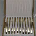 khtumeware 10 Pack 5 Inch Kitchen Cabinet Handles Brushed Brass Cabinet Pulls Brushed Gold Drawer Pulls Kitchen Cabinet Hardware Kitchen Handles for Cabinets Cupboard Handles Drawer Handles (5"/128MM Hole Center)