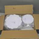 WDF 200PCS White and Gold Plastic Plates - Gold Plastic Plates - Include 100 Dinner & 100 Dessert Disposable Party Plate - Fancy Disposable Plate for Wedding/Bridal shower/Valentines Day