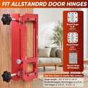 Door Hinge Jig, Aluminum Alloy Adjustable Door Hinge Router Template Fits Door Hinges from 2.5 to 5 Length and Types of Square Corner Types, Radius 1/4 or Radius 5/8 with Chisel