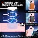 Hython Case for iPhone 15 Pro Case Magnetic Translucent Matte Phone Cases 6.1" [Compatible with MagSafe] Thin Slim Fit Shockproof Bumper Hard Protective Cover for Women Men Girls, Frosted Tender Pink