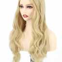 Women's Blonde Long Curly Halloween Cosplay Wig Witch Costume Wig