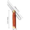 9 Inch T-Bevel Angle Finder Sliding Gauge, Adjustable Ruler Protractor with Hardwood Handle, Metric Marks