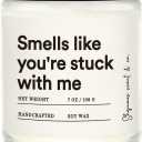 Shqiueos Funny Anniversary Candle Gift for Boyfriend Girlfriend, Her Him, Best Friend Friendship Birthday for Women, Bestie, Christmas, Lavender Scented 7 Oz