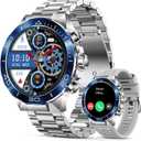 Smart Watch for Men (Answer/Make Call),1.43''AMOLED Screen with 24 Hours Healthy Monitor, 100+ Sports Modes Fitness Tracker Watch, 400mAh Battery Pedometer Calorie Smartwatch Compatible Android iOS