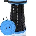 Foldable Telescoping Stool Portable, Retractable Stool for Adults, Upgraded Collapsible Folding Seats with Load Capacity 550lbs, Camping Stools for Adults (Blue)