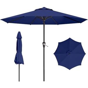 AreShark 11 FT Patio Umbrella for Outdoor, Outdoor Table Umbrella, Outdoor Patio Umbrellas with 8 Sturdy Ribs, Patio Umbrellas for Market, Garden, Deck, Backyard, Pool (Navy)