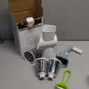 Rotary Cheese Grater with Suction Base,Multifunctional Kitchen Tool for Shredding,Grating,Slicing-Cheese Shredder Includes Cleaning Brush & Non-Slip Handle-Ideal Kitchen Gift for Home Cooks(white)