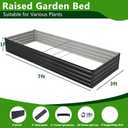 2PCS 7x3x1ft Galvanized Raised Garden Bed,Outdoor Planter Box Metal Patio Kit Planting Bed for Vegetables Flowers Herb,Black