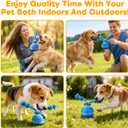 2 x Interactive Dog Toy, Smart Automatic Rolling Moving Dog Toy Ball, Durable Puppy Chew Toys for Small Medium Dogs for Boredom, Anxiety Relief, Daily Training (Blue)