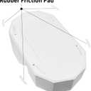 Sfozstra Dog Water Bowl Dispenser: 6L Large White Gravity Stainless Steel Bowl - Without Filter - Pet Feeder for Pets Indoor/Outdoor Use by Owners