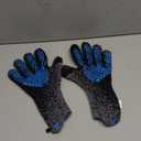 WVVOU Soccer Goalie Goalkeeper Gloves for Youth & Adult, Size 7-10, Enhanced Latex Palm Grip, Breathable Knitted Fabric, Suitable for Game & Training (BlackBlue)