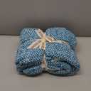 Snuggle Sac Teal Throw Blankets for Couch, Super Soft Warm Blankets Cozy Knit Fuzzy Plush Lightweight Throws for Sofa, Bed, Living Room, Heather Teal, 50x60 inches