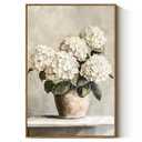 InSimSea Framed Canvas Wall Art Vintage Decor, Hydrangea Floral Pictures Bathroom Wall Decor Aesthetic, Living Room Bedroom Flower Home Retro Decorations, 16x24inch