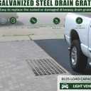 24in B125 Serrated Galvanized Steel Drain Grate (23.6x23.6 in)