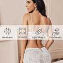 Avidlove Womens Underwear Sexy Boyshorts Panties Lace Full Coverage Boxer Briefs with Criss Cross Back (White, S)