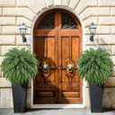 FOREST PRINCE 50" Artificial Boston Ferns, Fake Bush Plants, Large Faux Ferns with 96 Fronds for Outdoors Home Decor