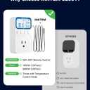WiFi Plug in Thermostat Outlet, Temperature Controlled Outlet with Smart APP, Timer & Memory Digital Temp Controller -40~212, IP67 Waterproof Probe for Incubator Homebrew Reptile Space Heater