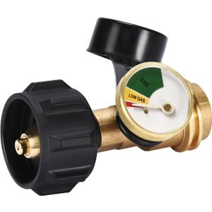 Champs Propane Tank Gauge Level Indicator Leak Detector Propane Gas Gauge Pressure Meter for RV Camper QCC1 Type1 Cylinder BBQ Gas Grill Heater