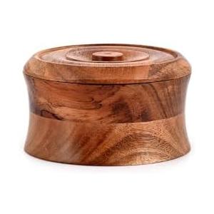 BHAVATU Jewellery box Acacia Wood Vintage Style Treasure Box Storage Organizer Trinket Keepsake Chest (5" x 5" x 3")