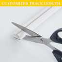 NICETOWN Door Curtain Include Self Adhesive Ceiling Wall Track, Thermal Insulated Sliding Curtain for Living Room, Small Window Covering for Kitchen Cabinet, 1 Panel, 25x40 inch, Grey