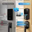Built-in WiFi Smart Lock with Handle Set - Firstriver Fingerprint Keyless Entry Door Lock for Front Door, App Control, Digital Keypad Deadbolt, Auto Lock, Compatible with Alexa & Google Assistant