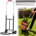 35.5 Inches Plant Caddy with Wheels,Adjustable Plant Transport Cart with Strap,Load Capacity of 120 Pounds Garden Plant Pot Mover Cart for Indoor and Outdoor Use
