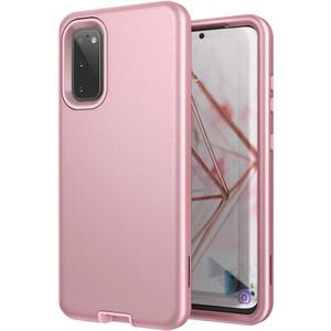 WeLoveCase Galaxy S20 Case, S20 5G Cover 3 in 1 Full Body Heavy Duty Protection Hybrid Shockproof TPU Bumper Three Layer Protective Case for Samsung Galaxy S20 5G 6.2 inch Pink