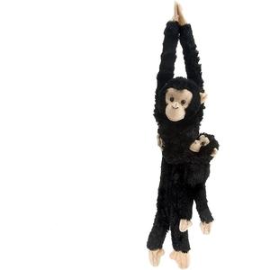 Wild Republic Chimpanzee w/baby plush, Monkey Stuffed Animal, Plush Toy, Gifts for Kids, Hanging 20 Inches