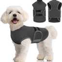 MIGOHI Dog Anxiety Relief Coat,Comfort Anxiety Vest for Dogs,Adjustable Dog Anxiety Calming Wrap for Fireworks,Thunderstorm,Travel,Separation,Anxiety Jacket for Medium Dogs,M,Gray (Medium(Chest:20"-24.4"))