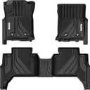 YITAMOTOR Floor Mats for Toyota Tacoma 2016-2023 Double Cab Automatic, Custom Fit All Weather Anti-Slip TPE Rubber Mat, Toyota Tacoma Accessories SR/SR5/TRD/Limited/Trail Floor Liner, 1st & 2nd Row