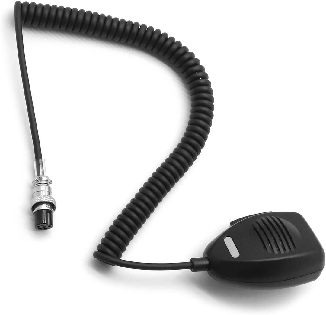 Microphone for President CB Ham Marine Radio Transceiver Harry Johhny Walker Johnson Lincoln II McKinley Richard Round 6 Pin Shoulder Lapel Speaker Mic Back Clip Micro DNC 518 520 U/D