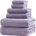 Extra Large Bath Towels Set for Bathroom 30x60 Inches Super Soft Light Weight Quick Dry Microfiber Shower Towels (Lavender,6 Piece)