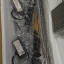 Kitstorack 2-Pack Narrow Console Table with Adjustable Height (25"-33") & 2 Power Outlets, Skinny Behind Couch Table, 79" Long x 5.9" Wide Sofa Side Table for Living Room, Rustic Brown