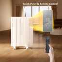 800w Convection Wall Panel Heater-Electric Heater for Indoor Use, Quiet Fan-less Design, Energy Efficient Heating with ECO Mode, Remote Control, 24h Timer, Child Lock
