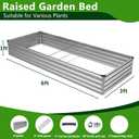 2PCS 6x3x1ft Galvanized Raised Garden Bed,Outdoor Planter Box Metal Patio Kit Planting Bed for Vegetables Flowers Herb,Silver