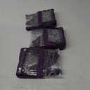 Clear Vinyl Zippered Storage Bags (3-Pack) 40L Sturdy Storage Bags for Sweaters, Blankets, Comforters, Bedding Sets and Much More! (Purple, 18x15x9)