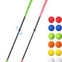 Leyndo 2 Pack Golf Putters for Men and Women with 12 Balls Two Way Mini Adjustable Golf Putters for Right or Left Handed Golfers Club Set, 20.9 to 36.6 inches/ 53 to 93 cm