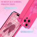 for iPhone 16 Pro Max Case with Wrist Strap Elegant Bow Ribbon Design with Adjustable Wristband Kickstand Shockproof Soft TPU Camera Protection Phone Cover for Women Girls - Hot Pink Bow