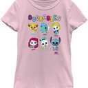 Disney Doorables Whos Who Girls Short Sleeve Tee Shirt (Large, Light Pink)