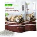 Clumping Cat Litters 2 Pack, 7.5lb Sodium Bentonite Cat Litter - Fast Clumping, Dual Odor Control with Enzymes, Low Dust & Safe for Cats