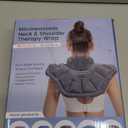 Neck Heating Pad Microwavable for Shoulders, Warmer Wrap Microwave Heating Pad for Neck and Shoulders for Pain Relief (Gray)